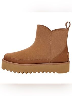 UGG Classic Ultra Mini Platform Boots – Tan Suede, Size 11, New in Box